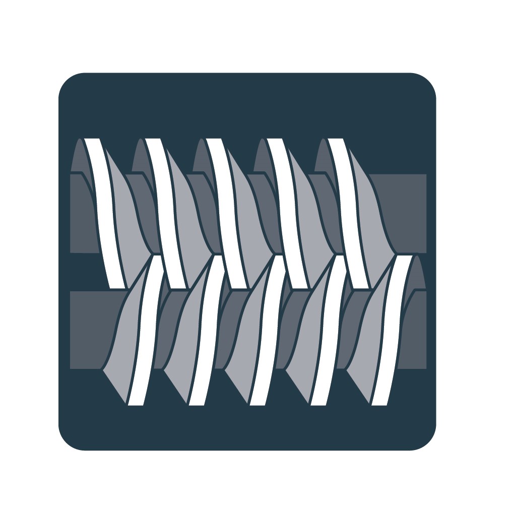 image of a twin screw gear render