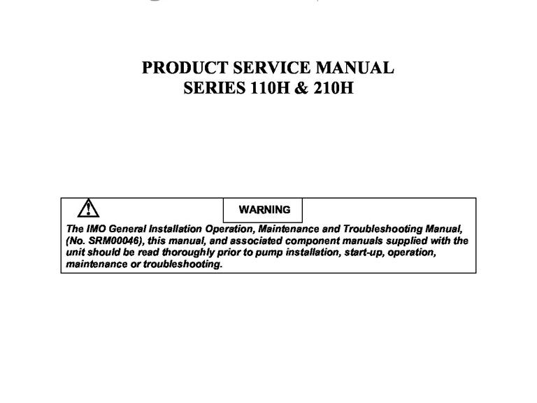 IMO 110H/210H-87, 95, 106, 118 Service Manual