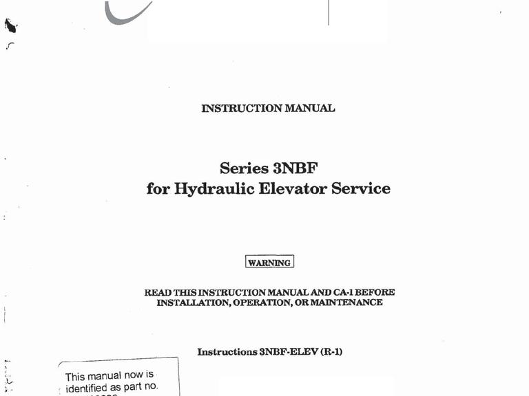 IMO-3NBF Hydraulic Elevator Service-SRM00022