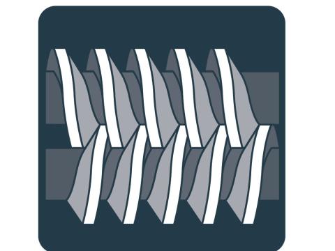 image of a twin screw gear render